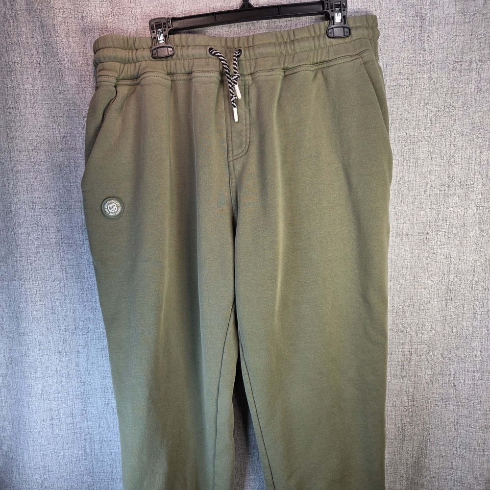 Bearded Goat Men's XL Green VOID Heavyweight Jogger Sweatpants Zip Back Pocket - Picture 2 of 8